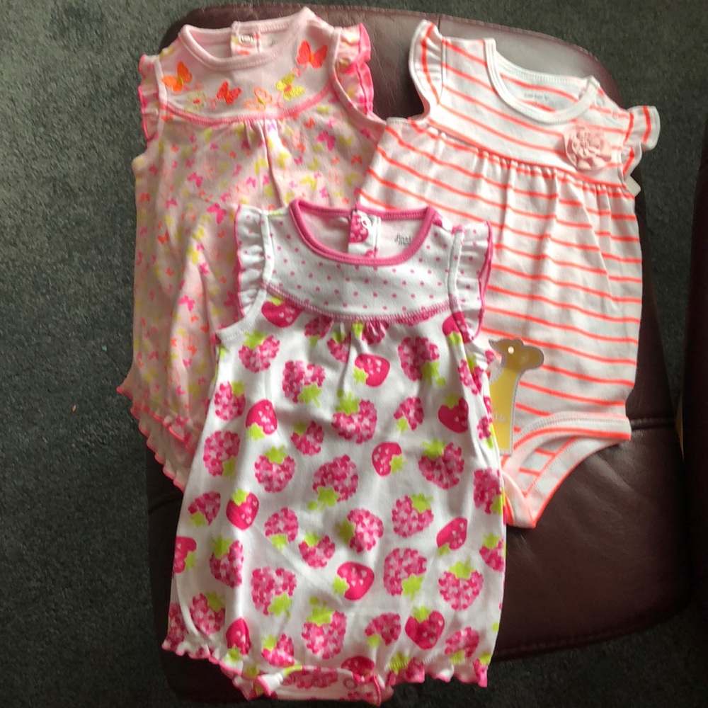 3 fun spring onesies with ruffles and bow
